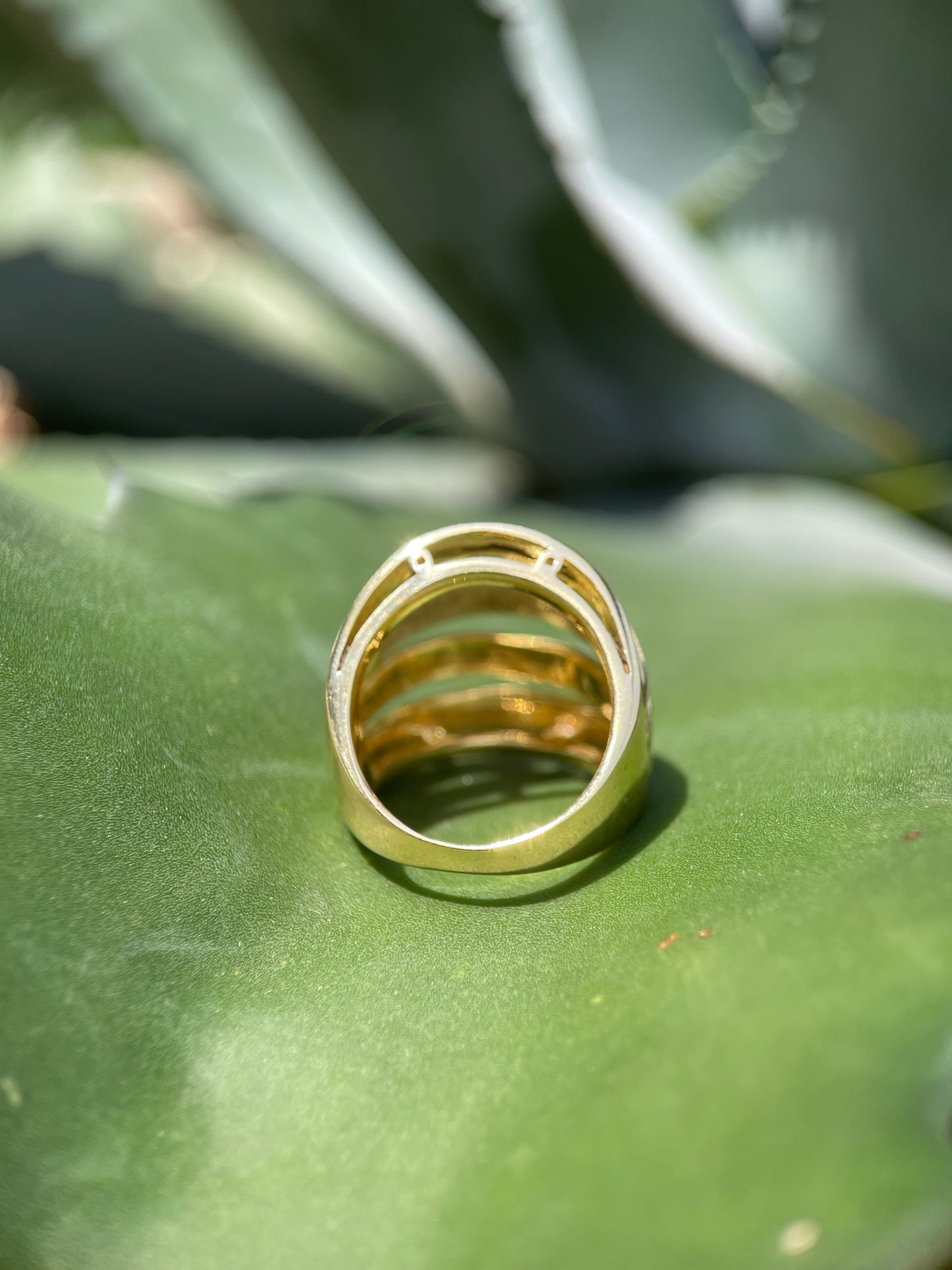 5 Band Dome Ring - 14k Yellow Gold