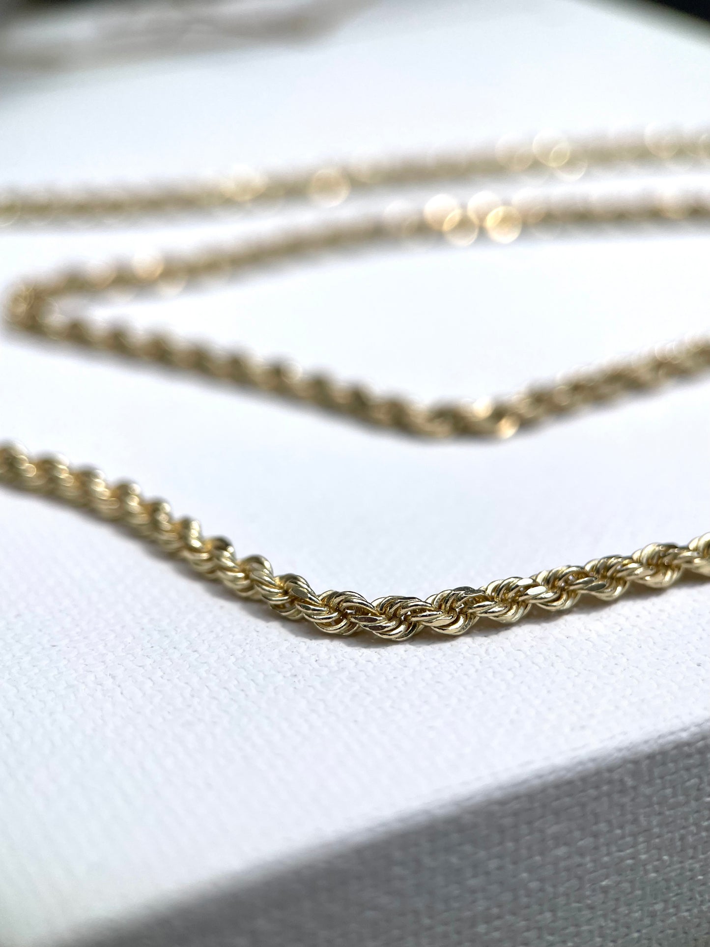 Classic Rope Chain Necklace - 14K Yellow Gold - 20" long