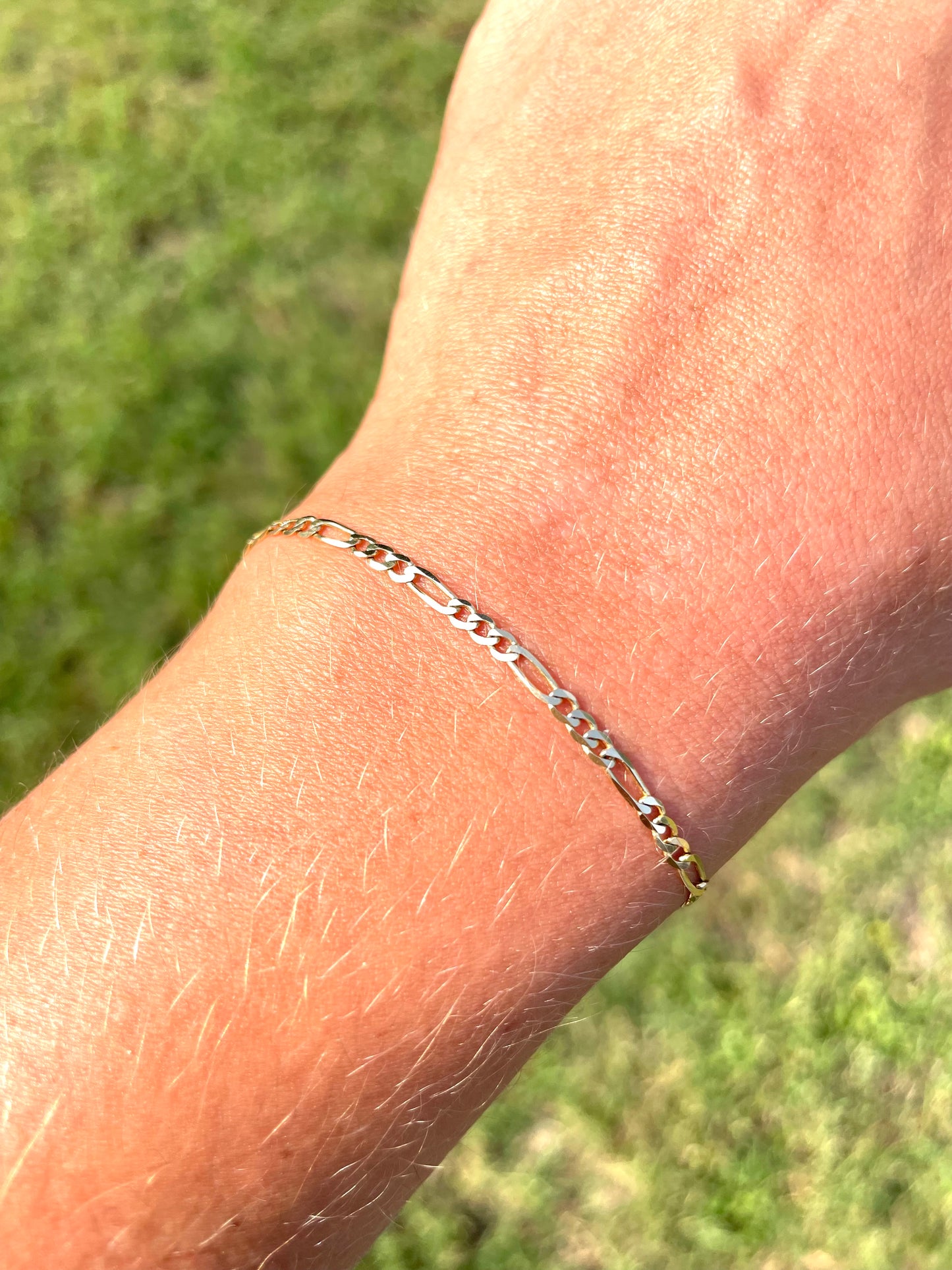 Figaro Chain Bracelet - 14 K Yellow Gold