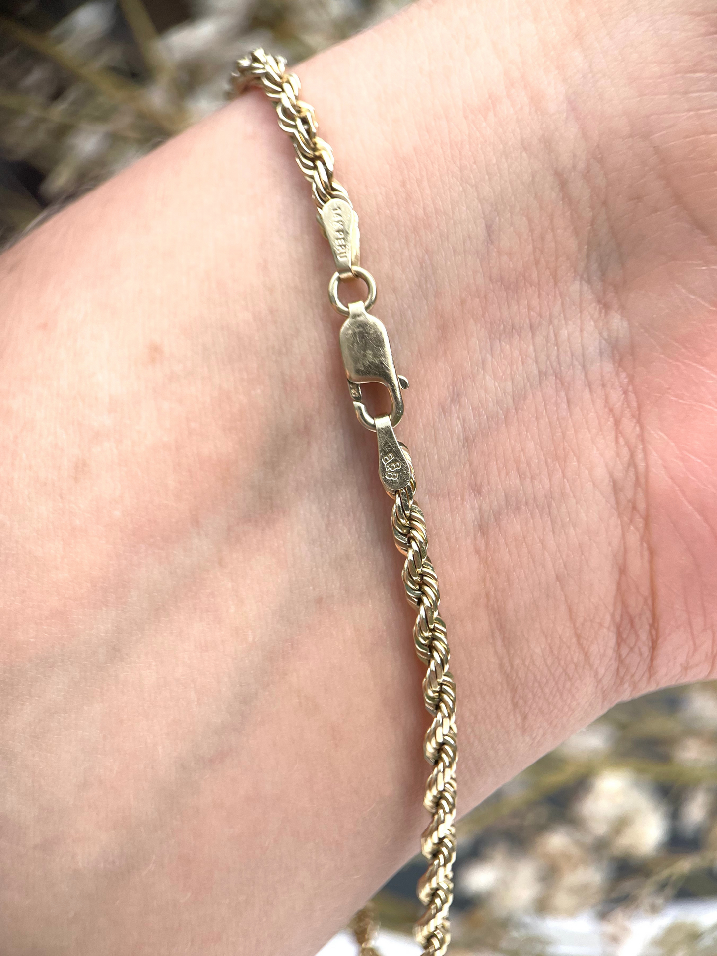 Classic Rope Chain Bracelet - 14 K Yellow Gold
