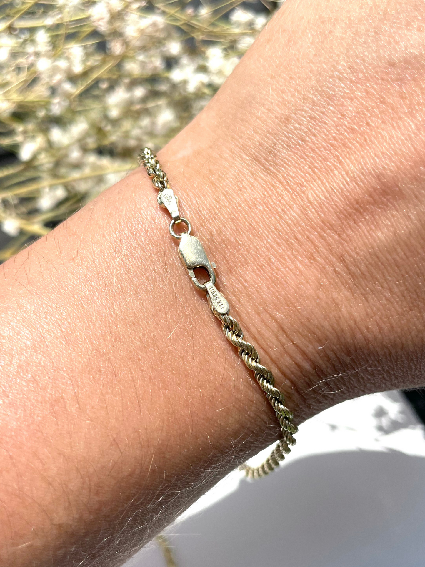 Classic Rope Chain Bracelet - 14 K Yellow Gold